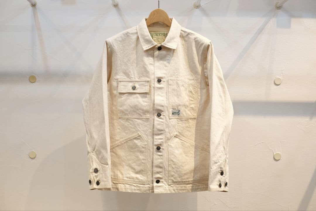 WORKERS エンジニアジャケット カバーオール ホワイト 38 M