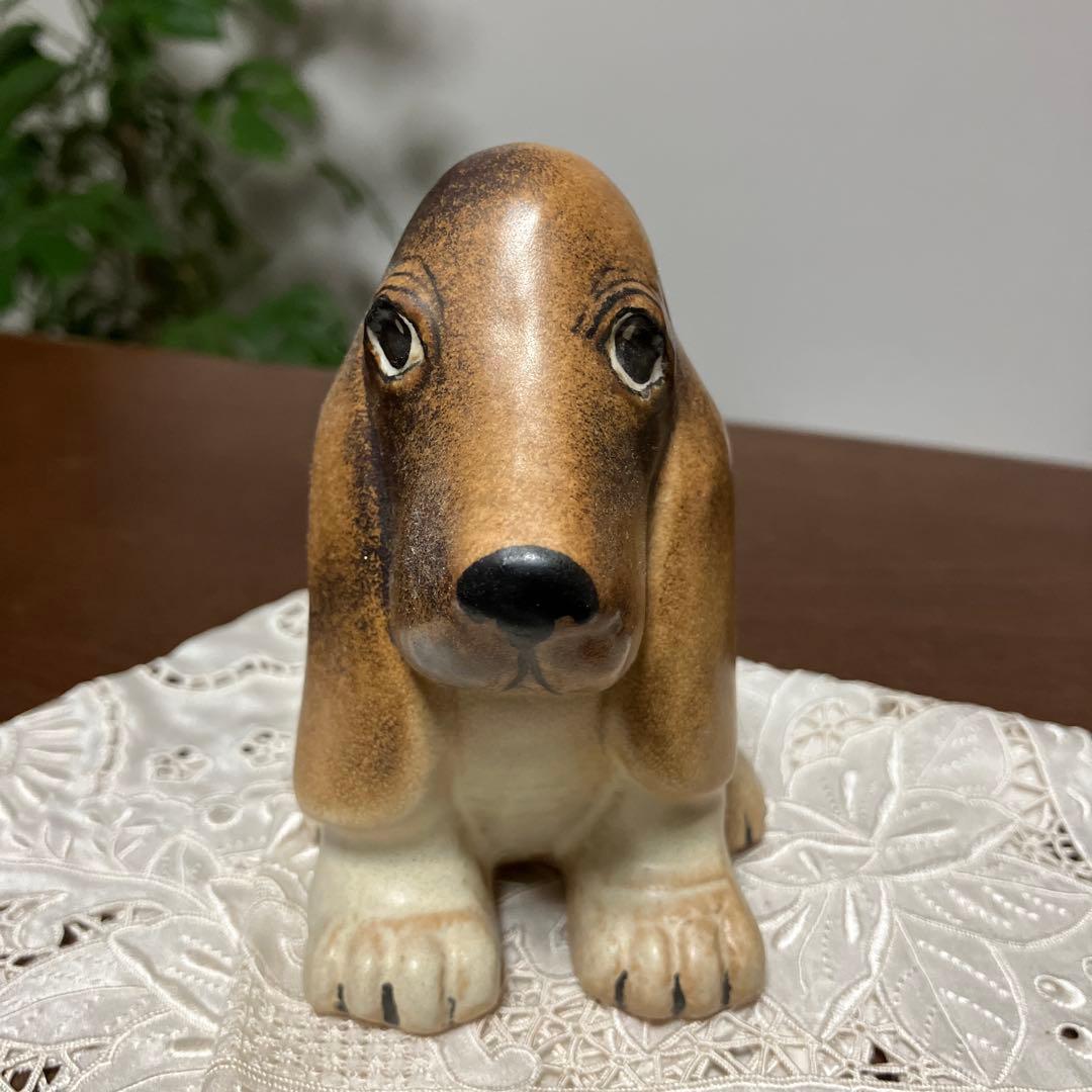 リサラーソン Lisa Larson バセットハウンド 犬 置物