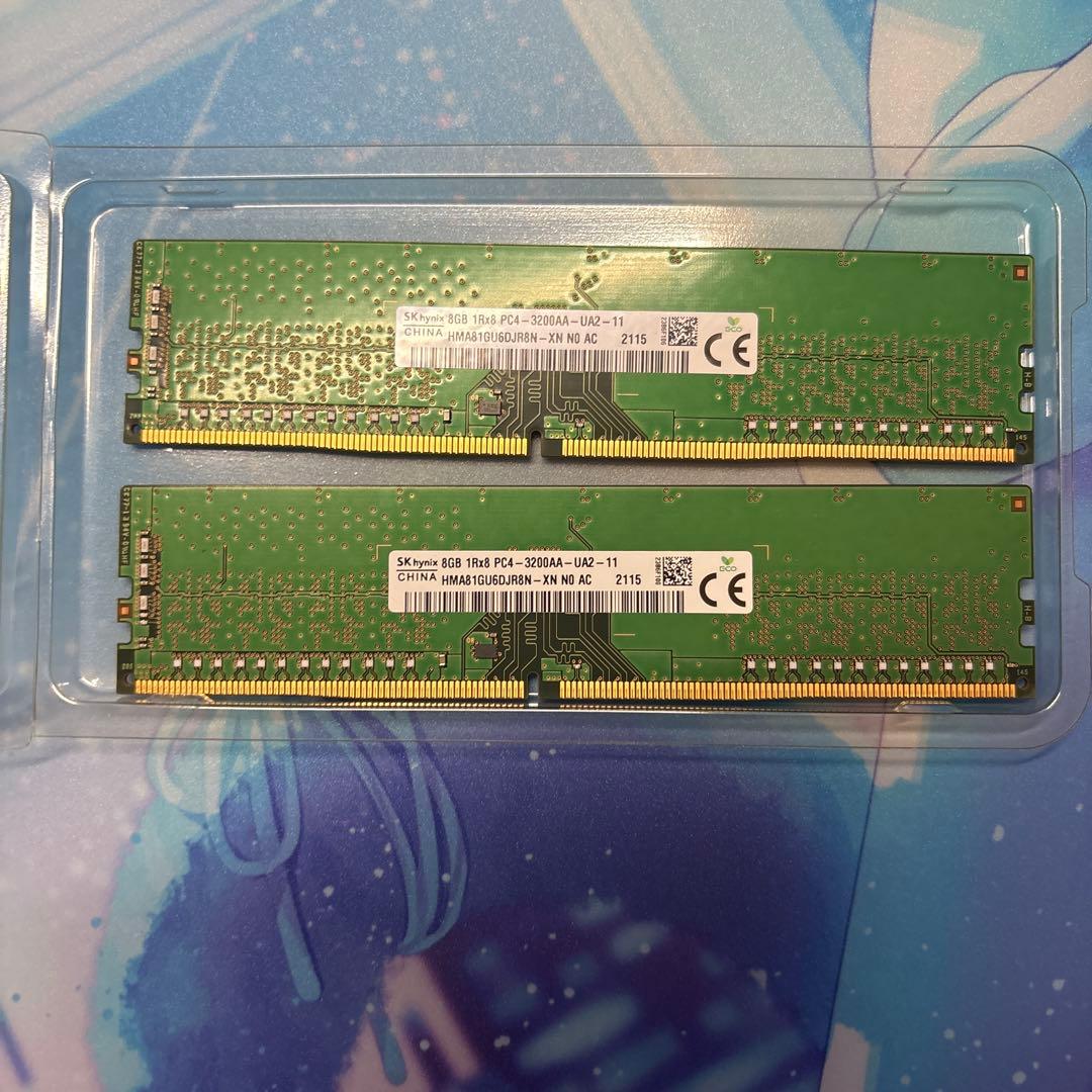 SK hynix 16GB (2x8GB) DDR4-3200 メモリー