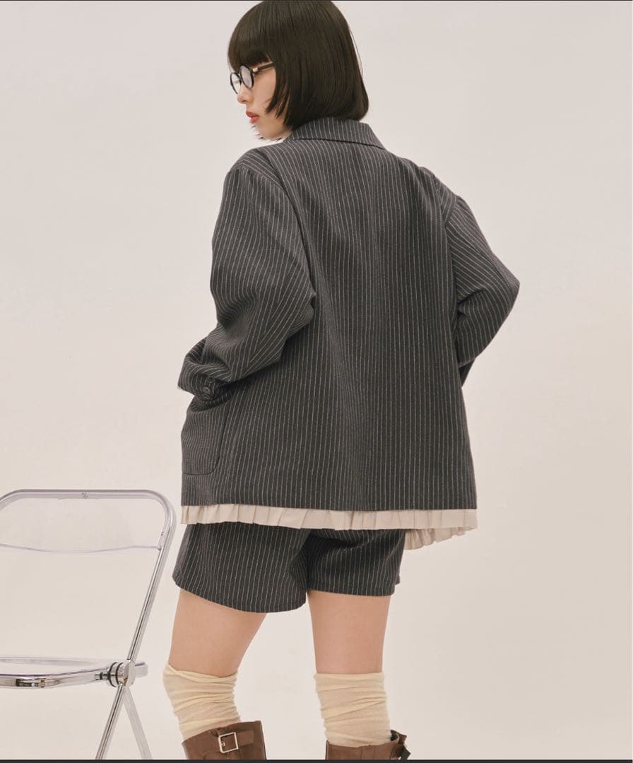 完売カラー✨loin nuit フリルレイヤードデザインジャケット