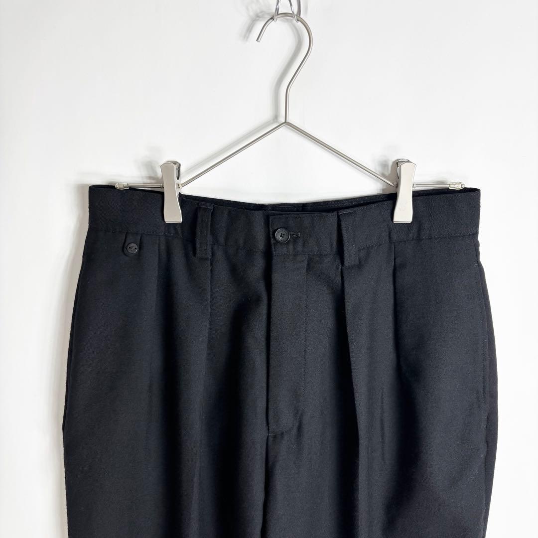 【極美品】BERNARD ZINS ウールフランネル 2タック ワイドスラックス