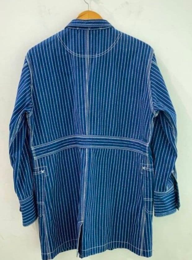 ヒューストン ウォバッシュ ストライプ カバーオール L