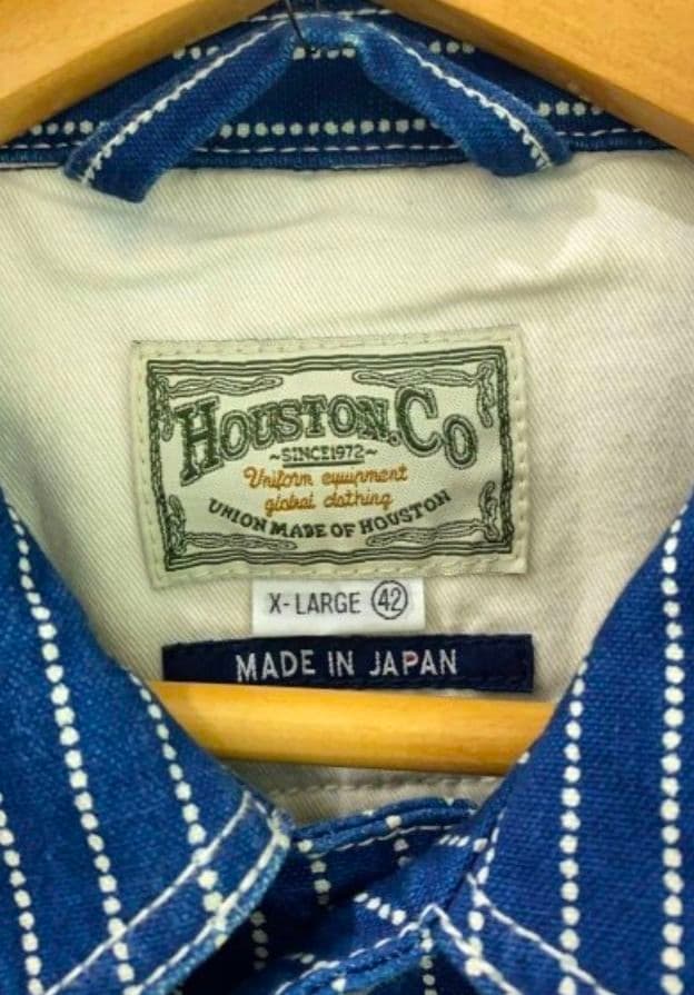 ヒューストン ウォバッシュ ストライプ カバーオール L