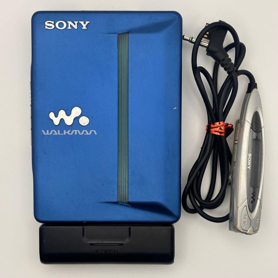 SONY WM-EX910 カセットウォークマン ブルー ソニー リモコン