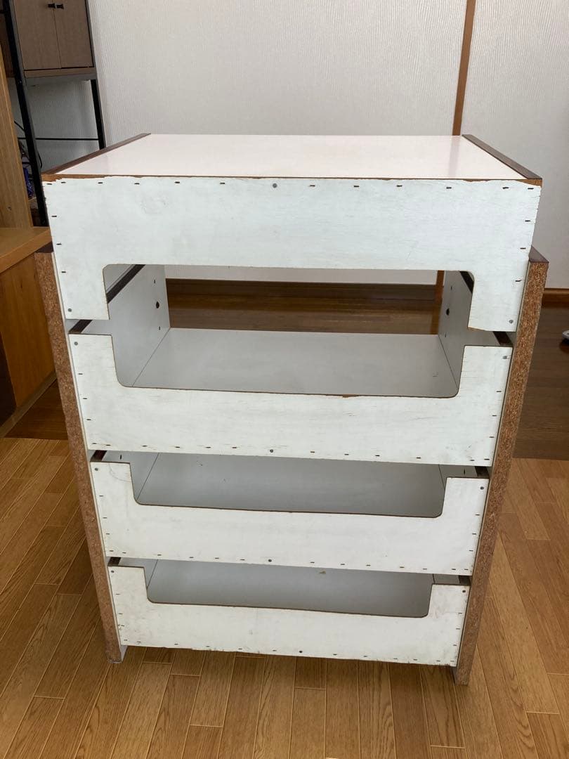 【重量級】オーディオラック ホワイトブラウン　レコード台