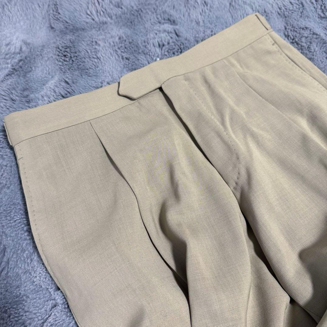 タグ付未使用 CARUSO カルーゾ スラックス パンツ ベージュ 46 未仕立