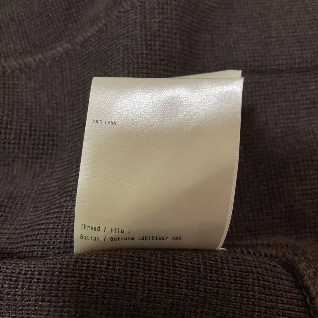 23AW/極美品 ラルディーニ ニットジャケット ブラウン Lサイズ ミラノリブ