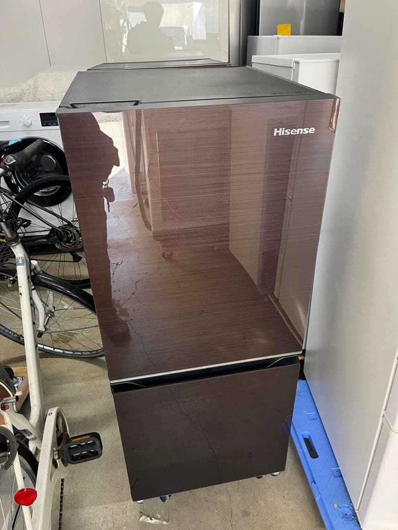 2024年製★未使用に近い★ハイセンス　冷蔵庫　ガラス扉　一人暮らし