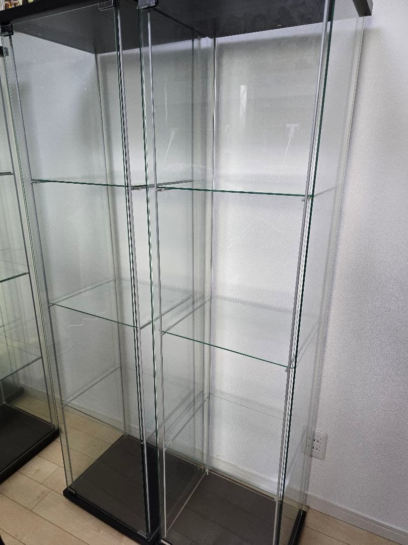 IKEAガラス製コレクションケース2個セット