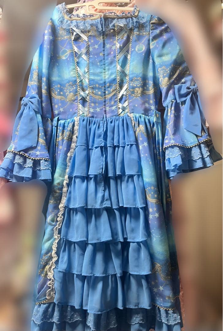 星座が導くオーロラの夢Dress ロリータ Angelic Pretty 水色