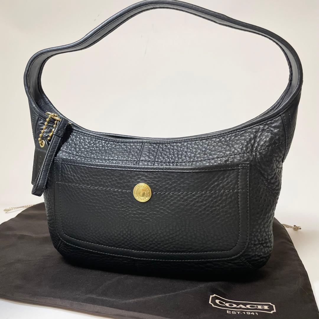 未使用保管品✨️COACH ショルダーバッグ アクセサリーポーチ レザー 黒