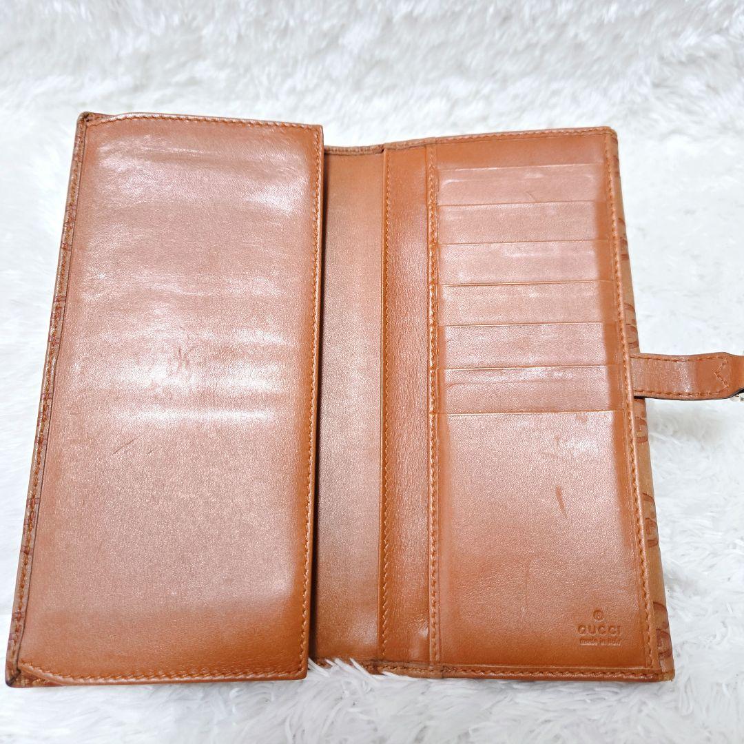 GUCCI グッチ ホースビット ジャッキー 長財布 GG柄 型押し レザー