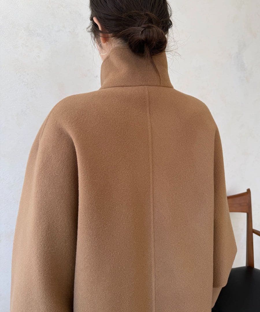 DOUDOU 新品ダブルフェイスドルマンコート　キャメル