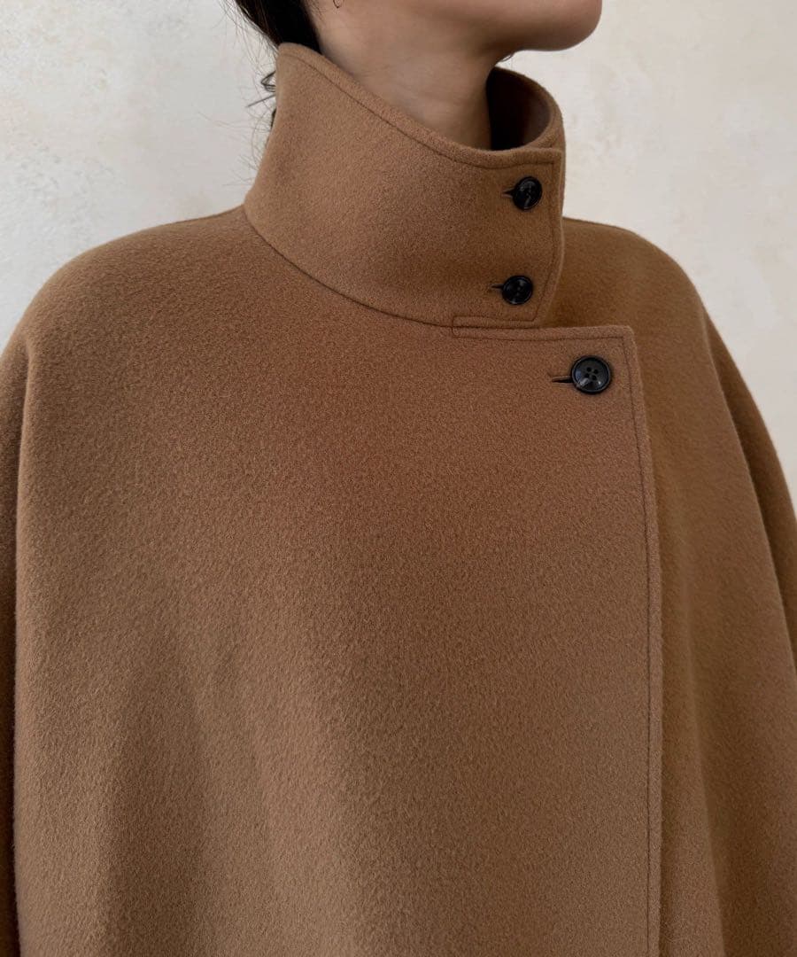 DOUDOU 新品ダブルフェイスドルマンコート　キャメル