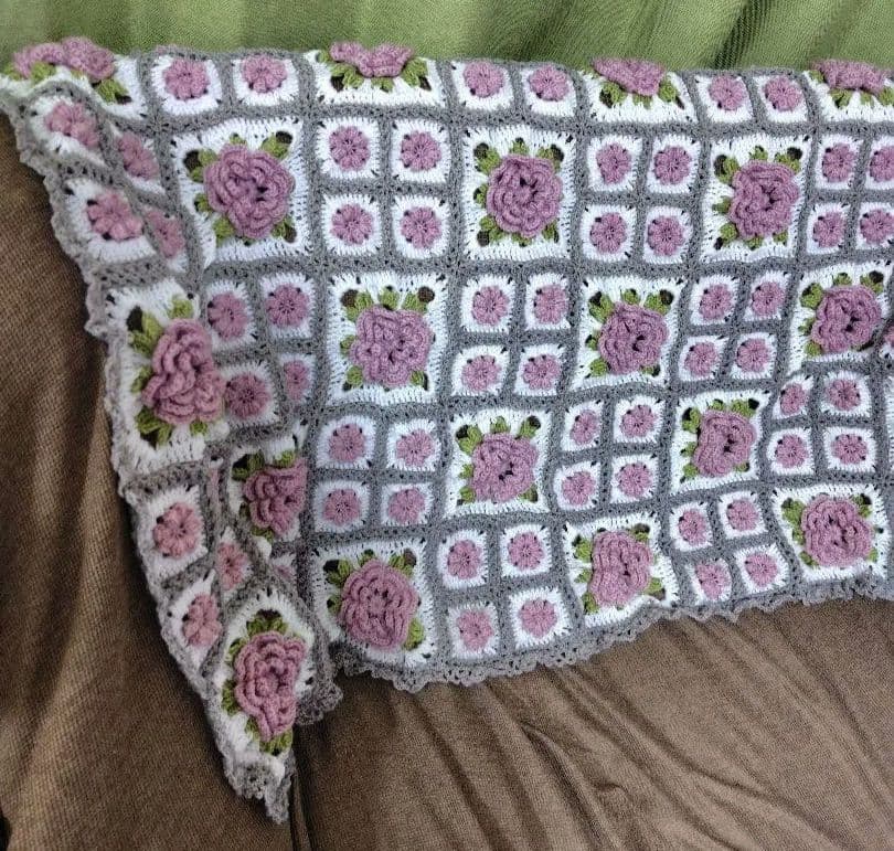 手編みのブランケット　オーダー品