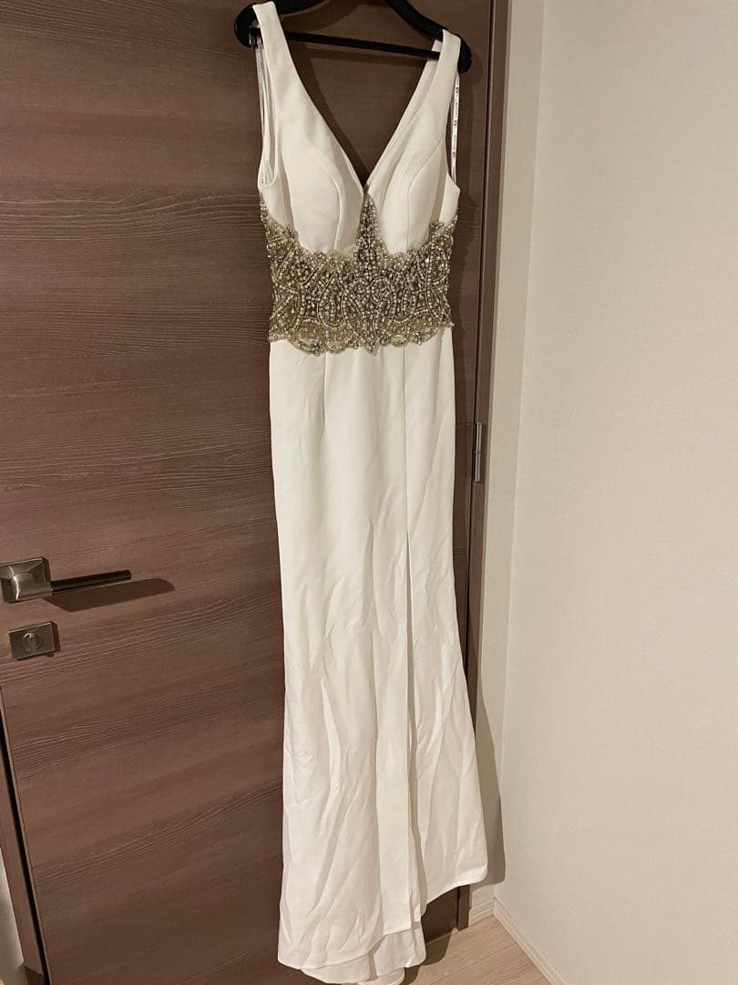 AR ANGELER ホワイトビーズドレス M