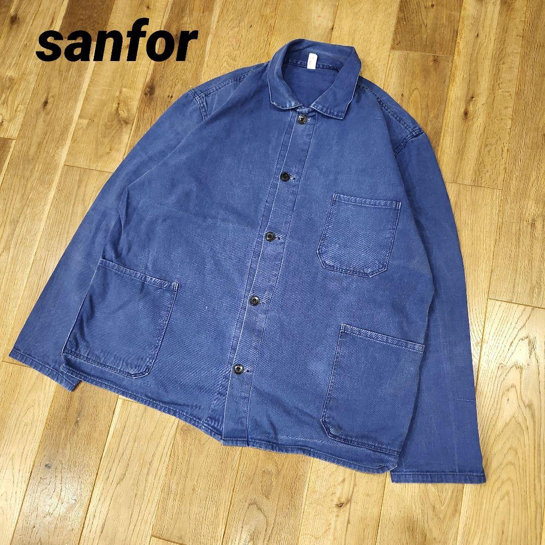 70s 80s ユーロ ワークジャケット カバーオール sanfor