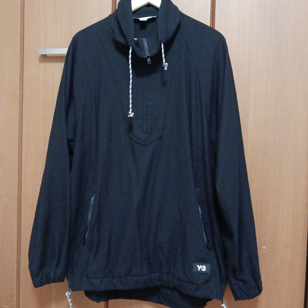 Y-3 ブラック ハーフジップ M