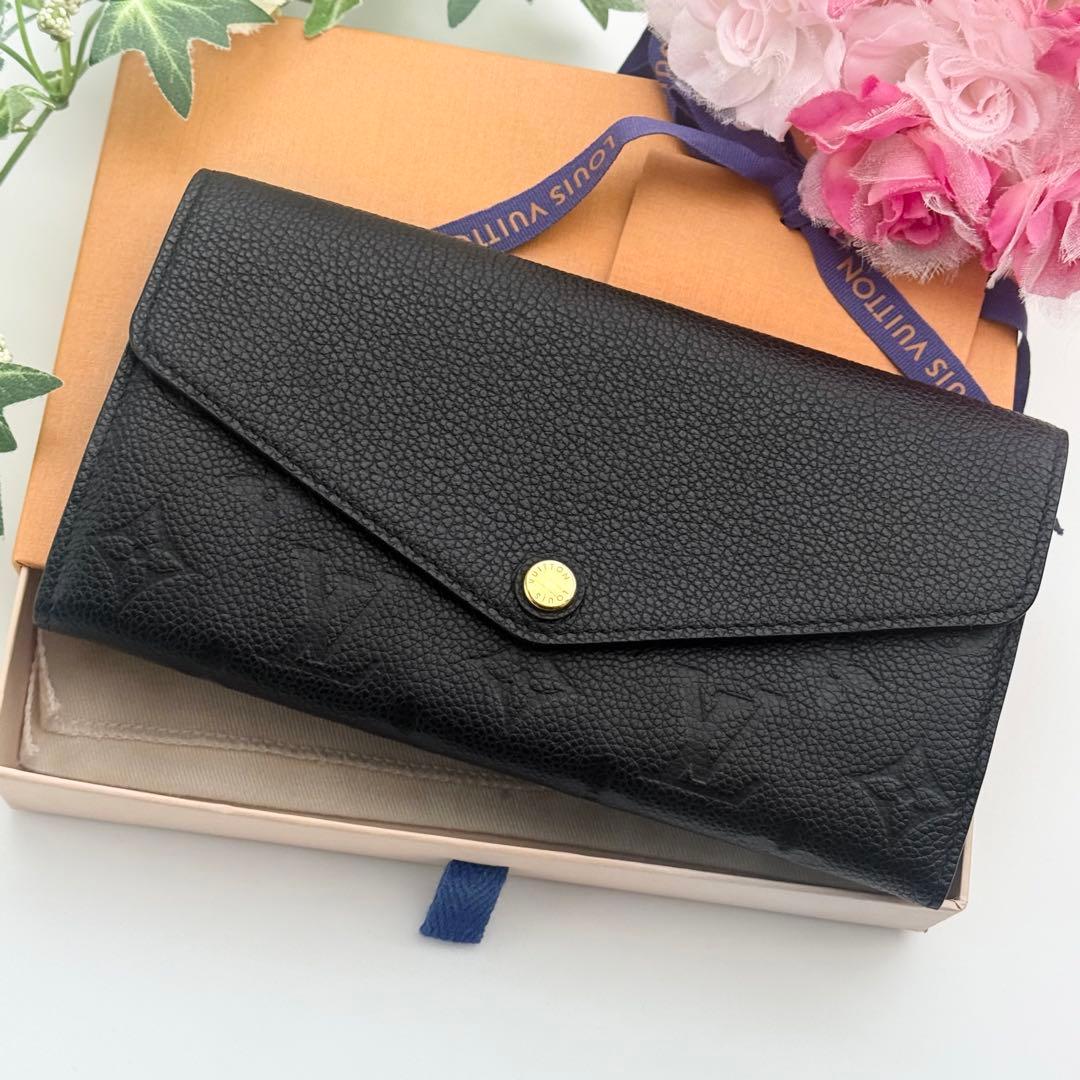 超極美品✨ルイヴィトン アンプラント ポルトフォイユ サラ 長財布 ブラック 黒