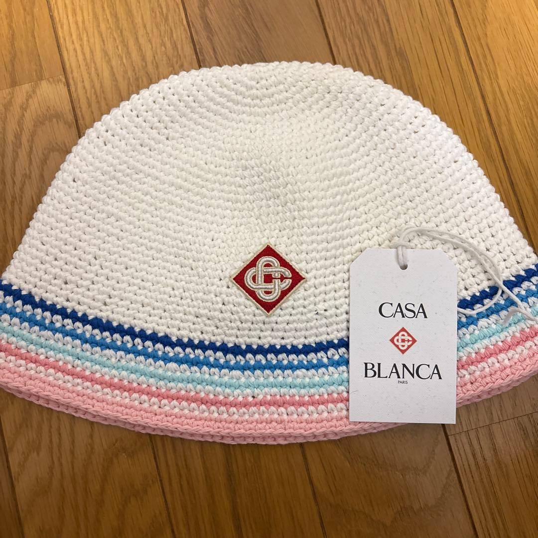 Casablanca STRIPED CROCHET HAT カサブランカ