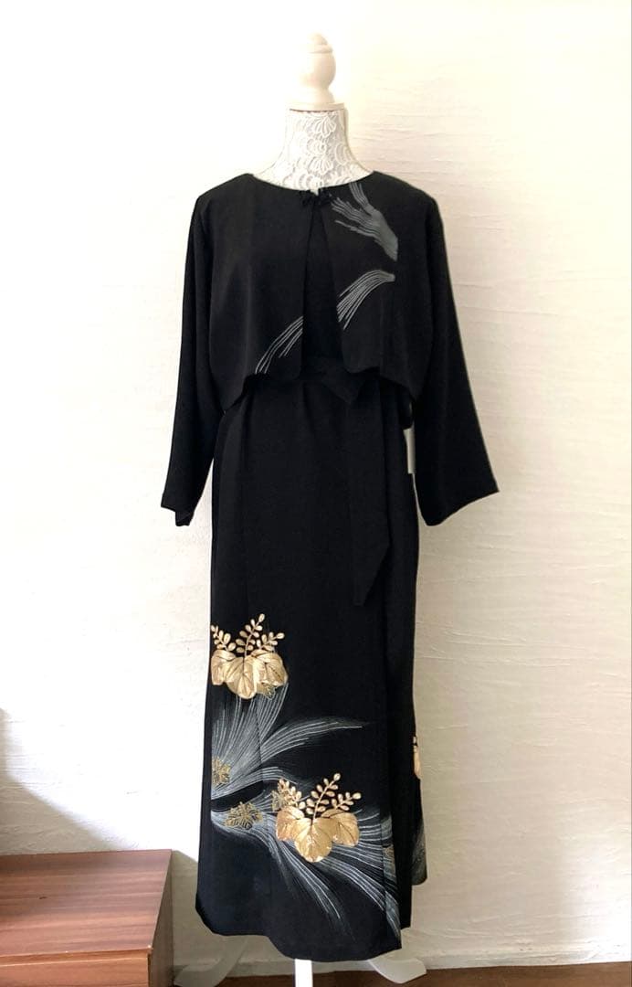 黒留袖リメイク　フォーマルワンピース他3点セット