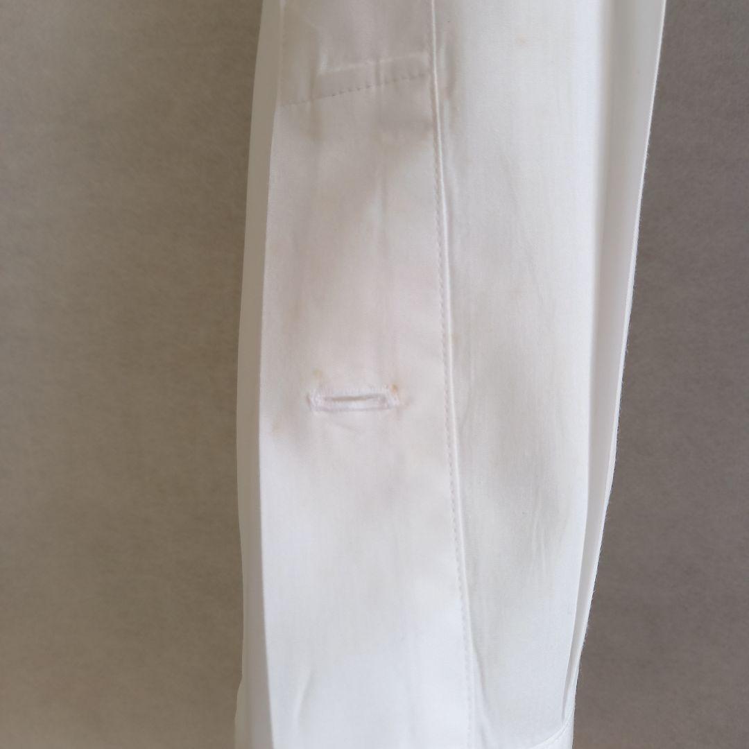 白シャツ　マディソンブルー　ロゴ刺繍　00　B.D タイプライター