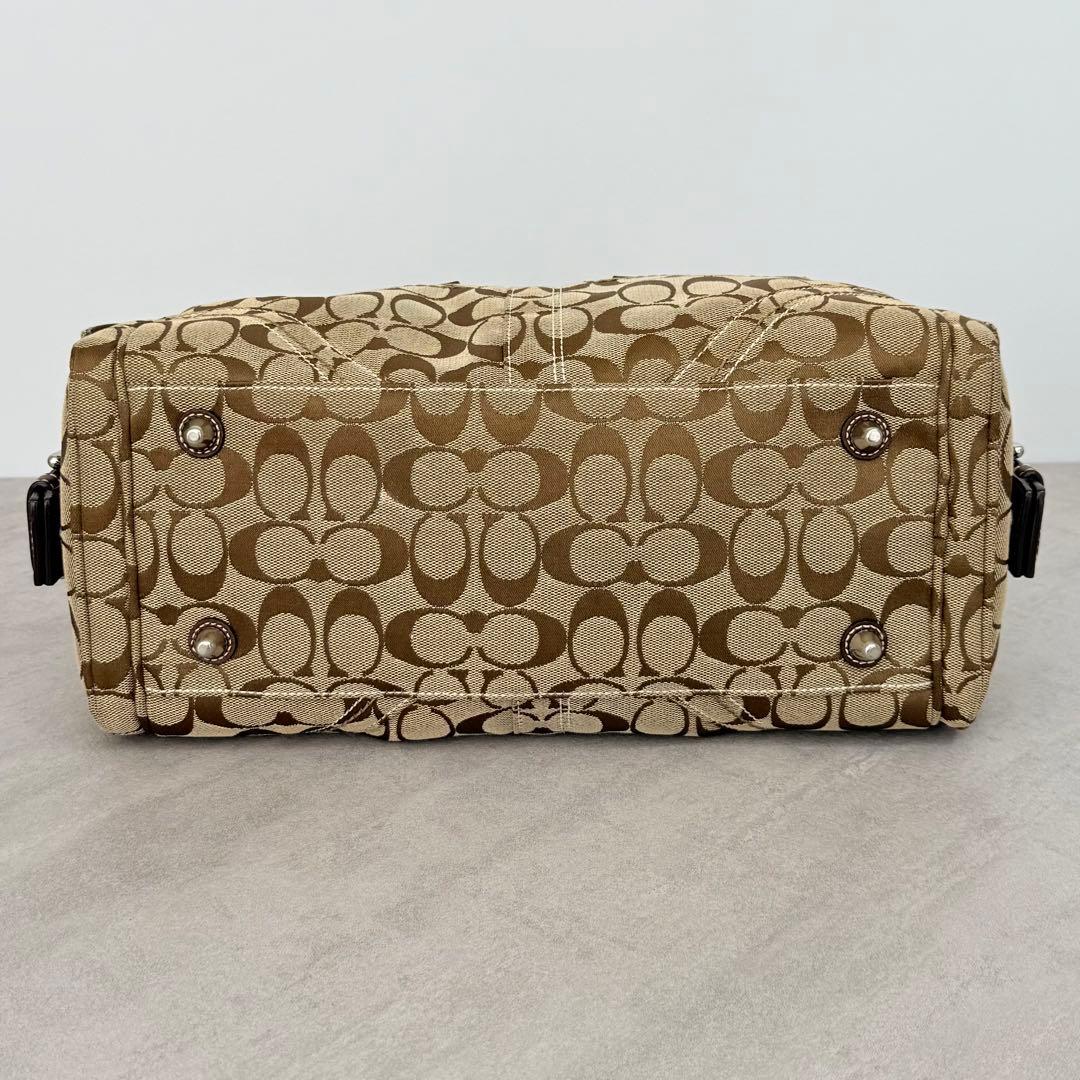 バッグ Coach Signature Canvas Satchel Bag
