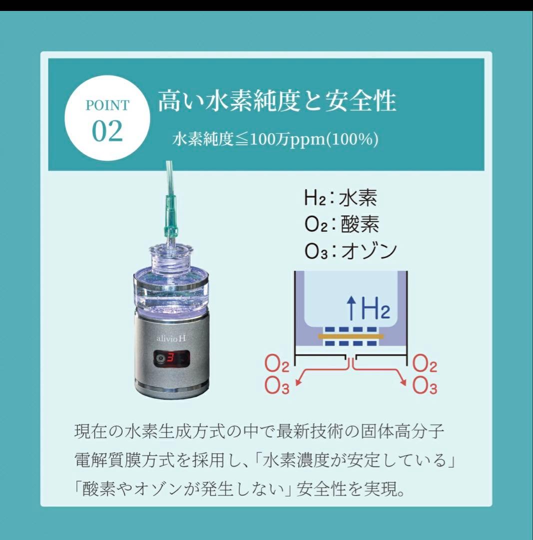 小型純水素ガス吸入器　alivio H アリビオ