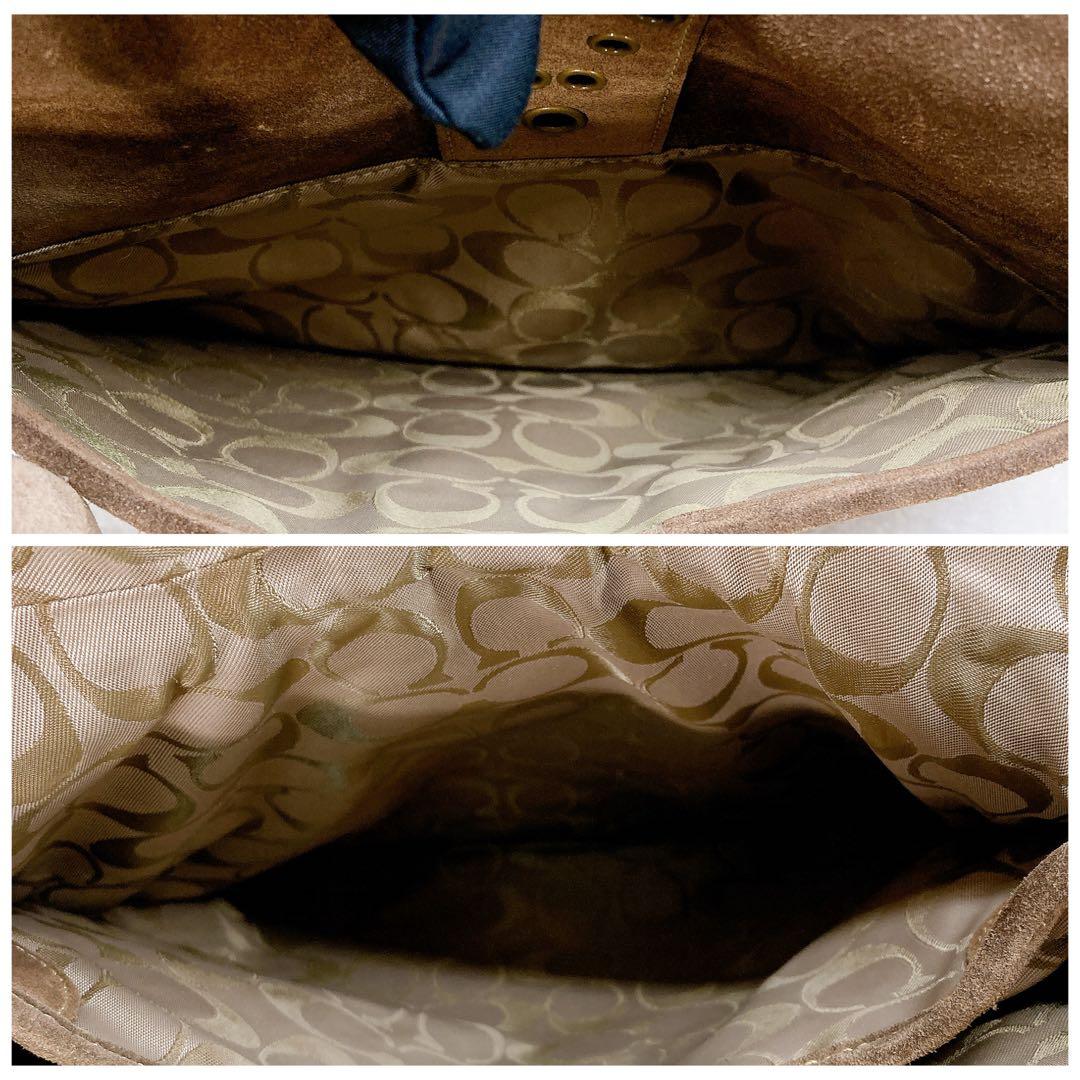 バッグ Coach Suede Signature Slim Flap y2k Rare