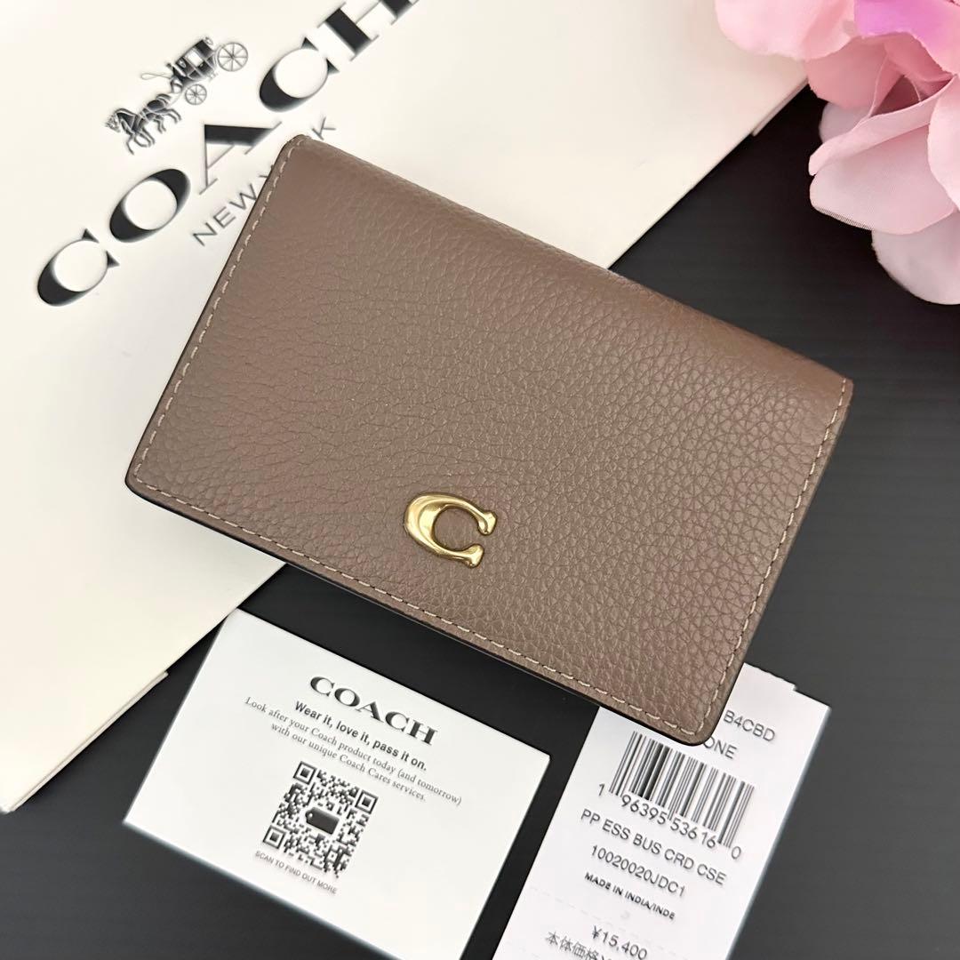 日本限定モデル！新品 COACH コーチ 名刺入れ カードケース ブラウン