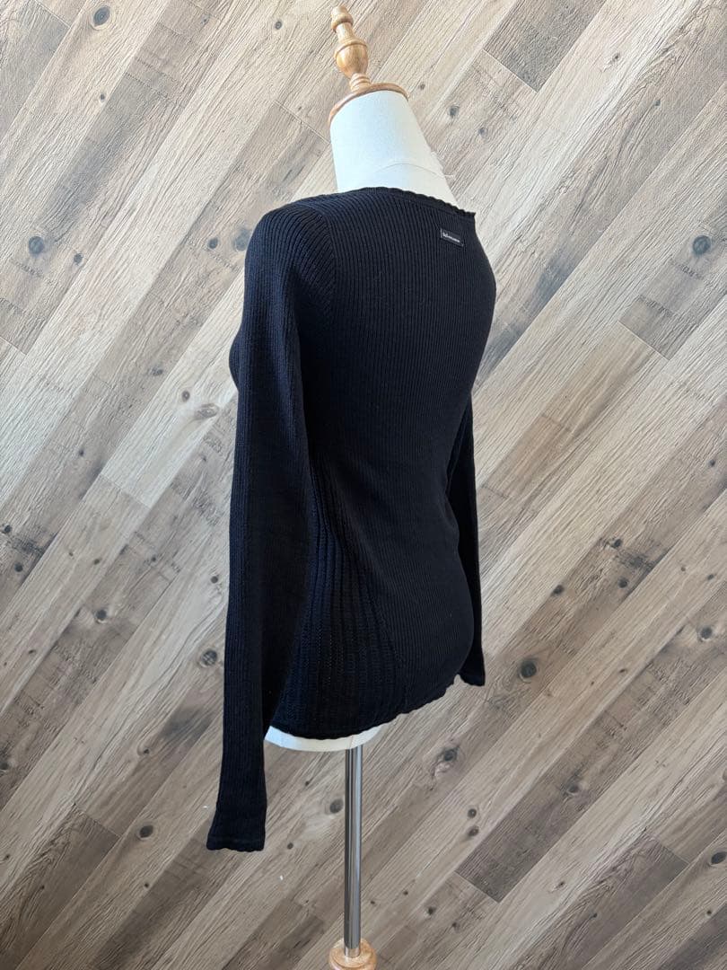 ドルチェアンドガッバーナ リブ編み パールボタン 長袖 ニット カーディガン