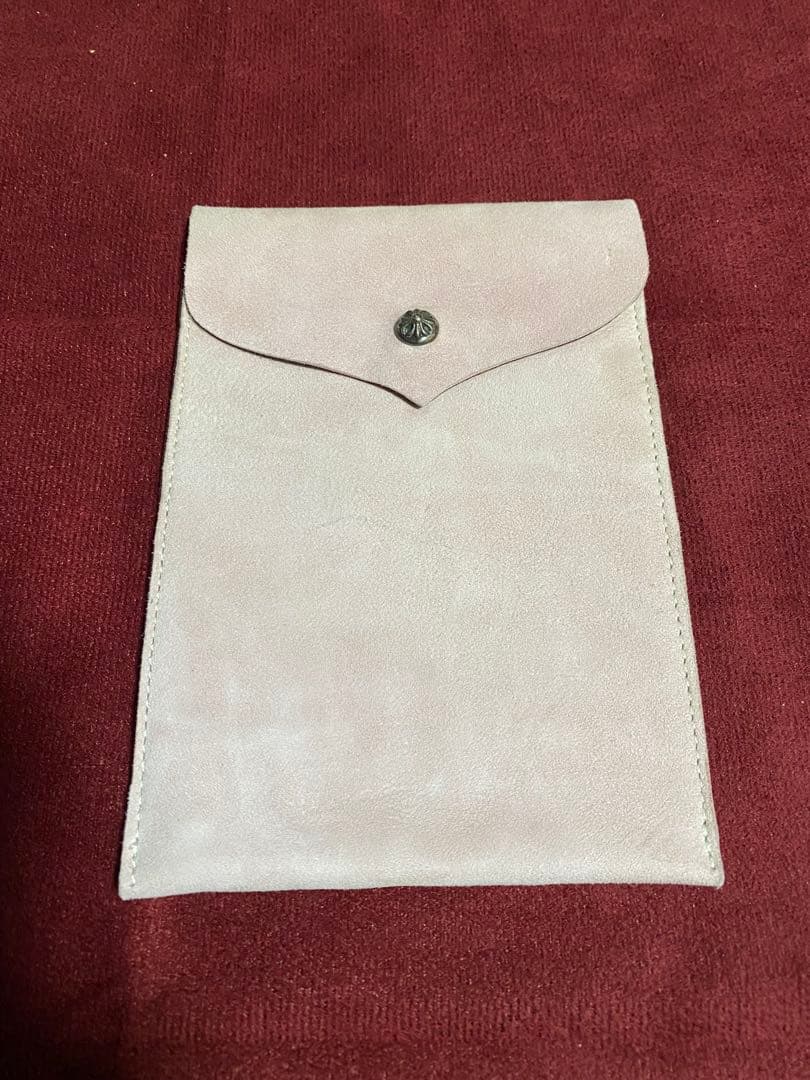 非売品 クロムハーツ ローリー レザーフラットポーチ 小物入れ ピンク