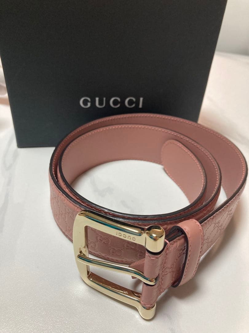 ✨️未使用✨️GUCCI ピンク レザーベルト