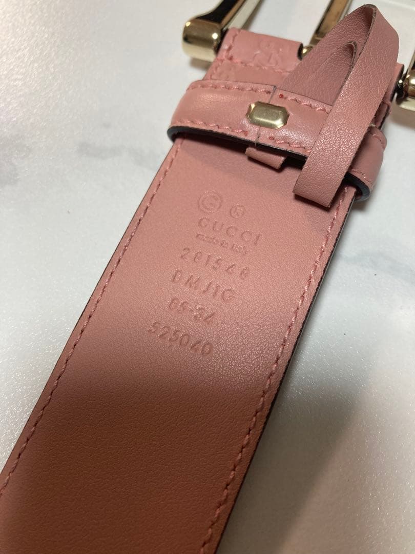 ✨️未使用✨️GUCCI ピンク レザーベルト