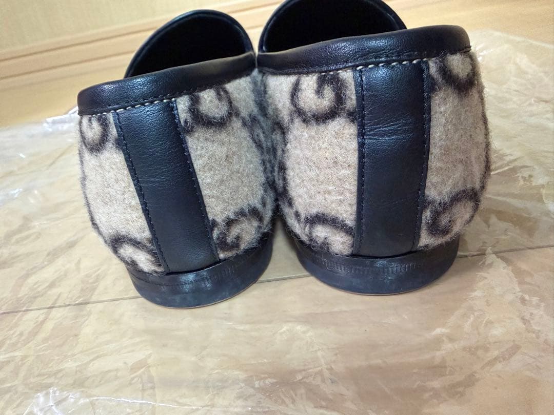 【GUCCI 】ホースビットローファー 36べージュ GGパターン　レディース