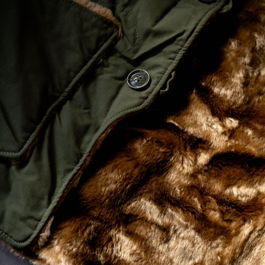 Engineered Garmentsリバーシブルベスト グリーン/ブラウン