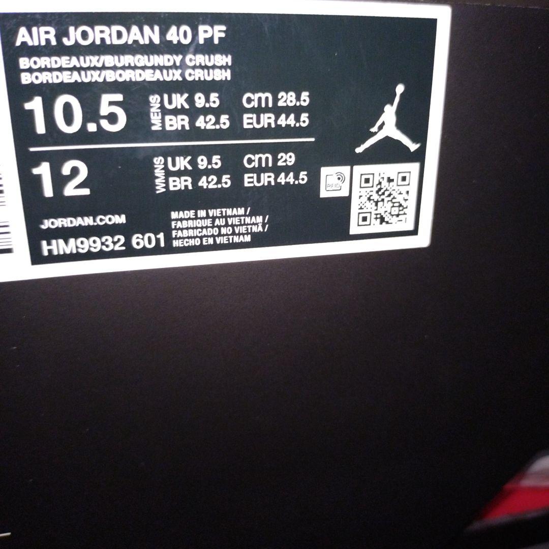 新品未使用　エア　ジョーダン　４０ ＰＦ　　　２８．５cm