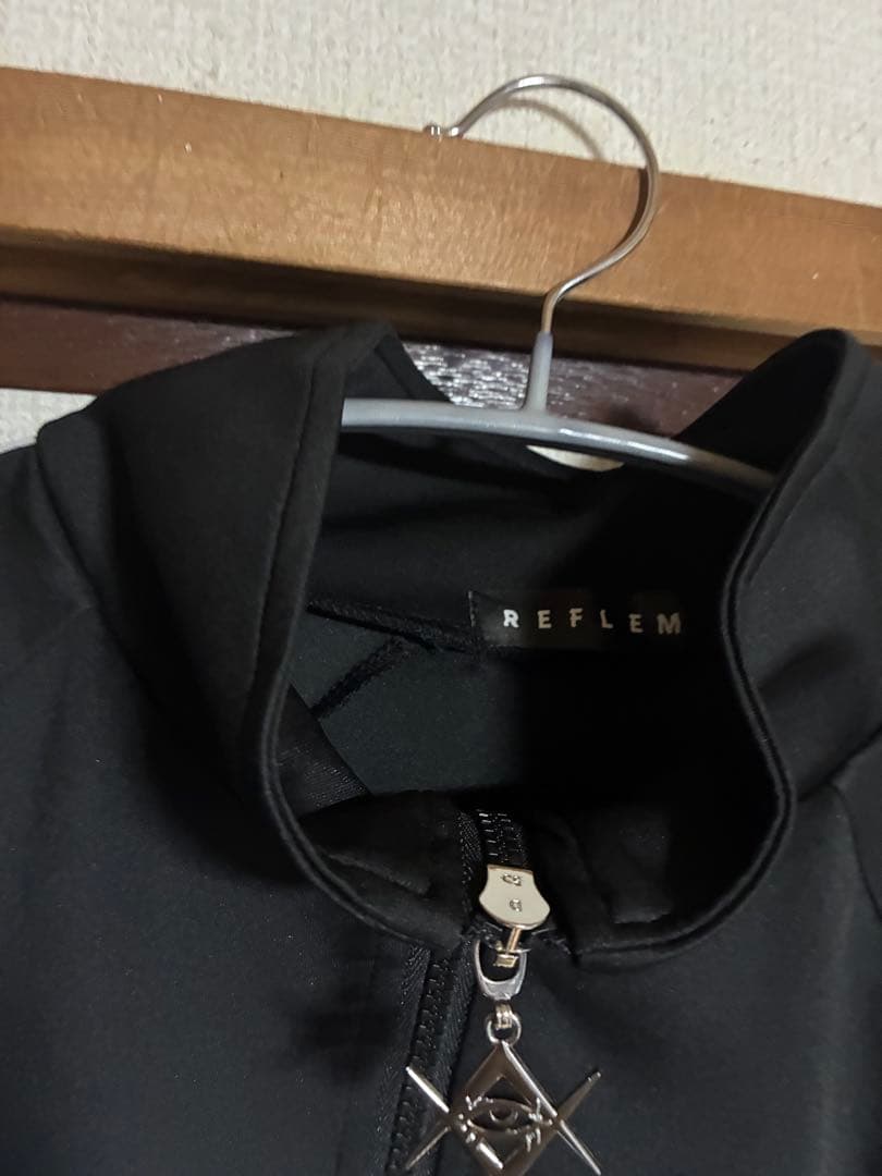 【未使用に近い】箔プリントシャーリングトラックジャケット REFLEM レフレム