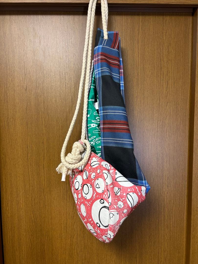 CHARLES JEFFREY LOVERBOY タータンチェック ロープバッグ