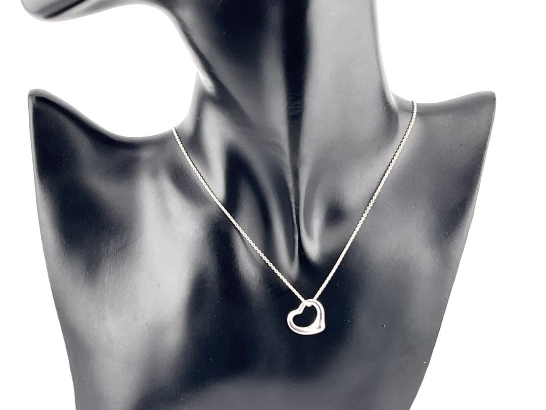 c961 美品　ティファニー　オープンハート　ネックレス　シルバー　925