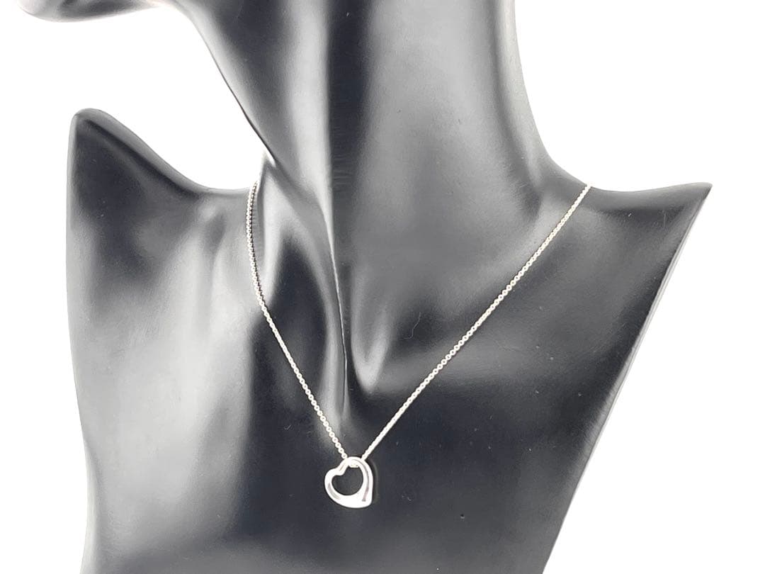 c961 美品　ティファニー　オープンハート　ネックレス　シルバー　925