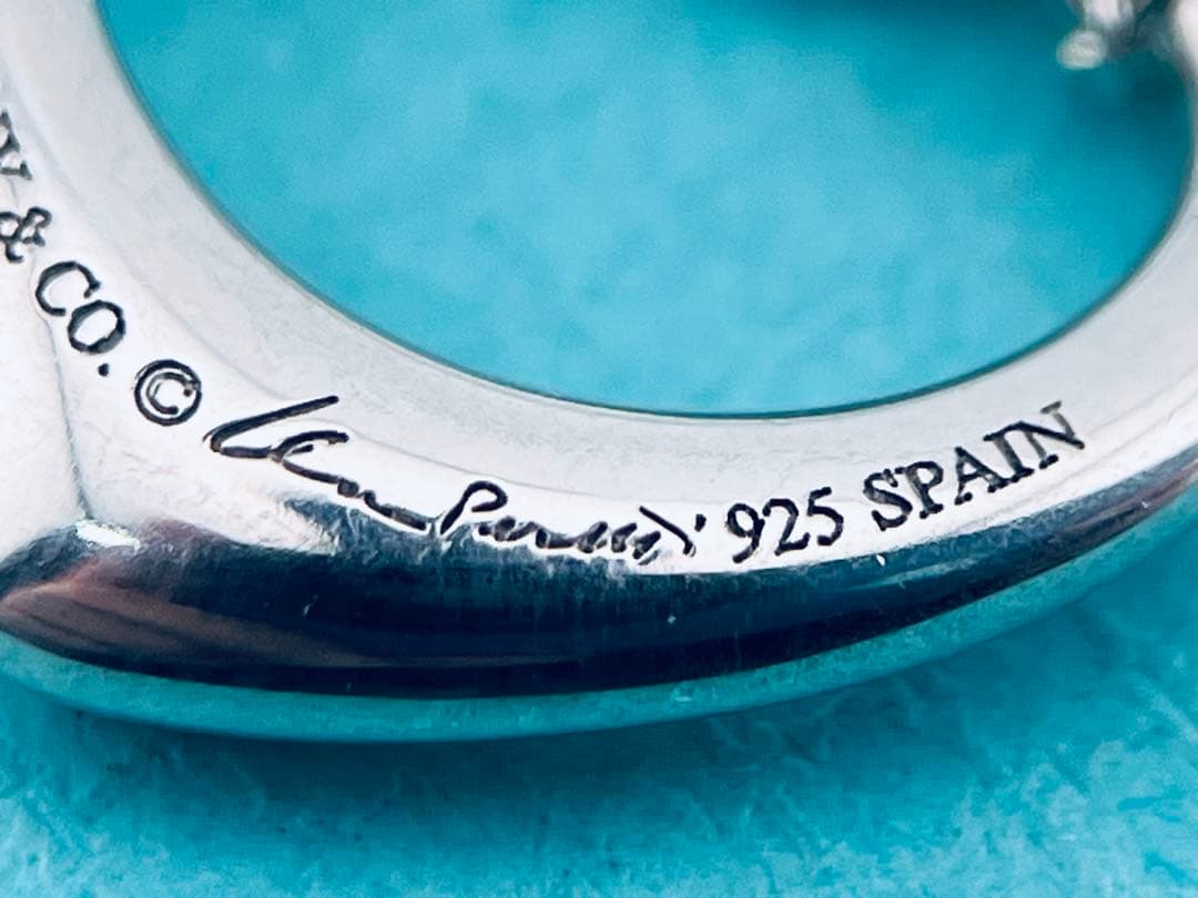 c961 美品　ティファニー　オープンハート　ネックレス　シルバー　925