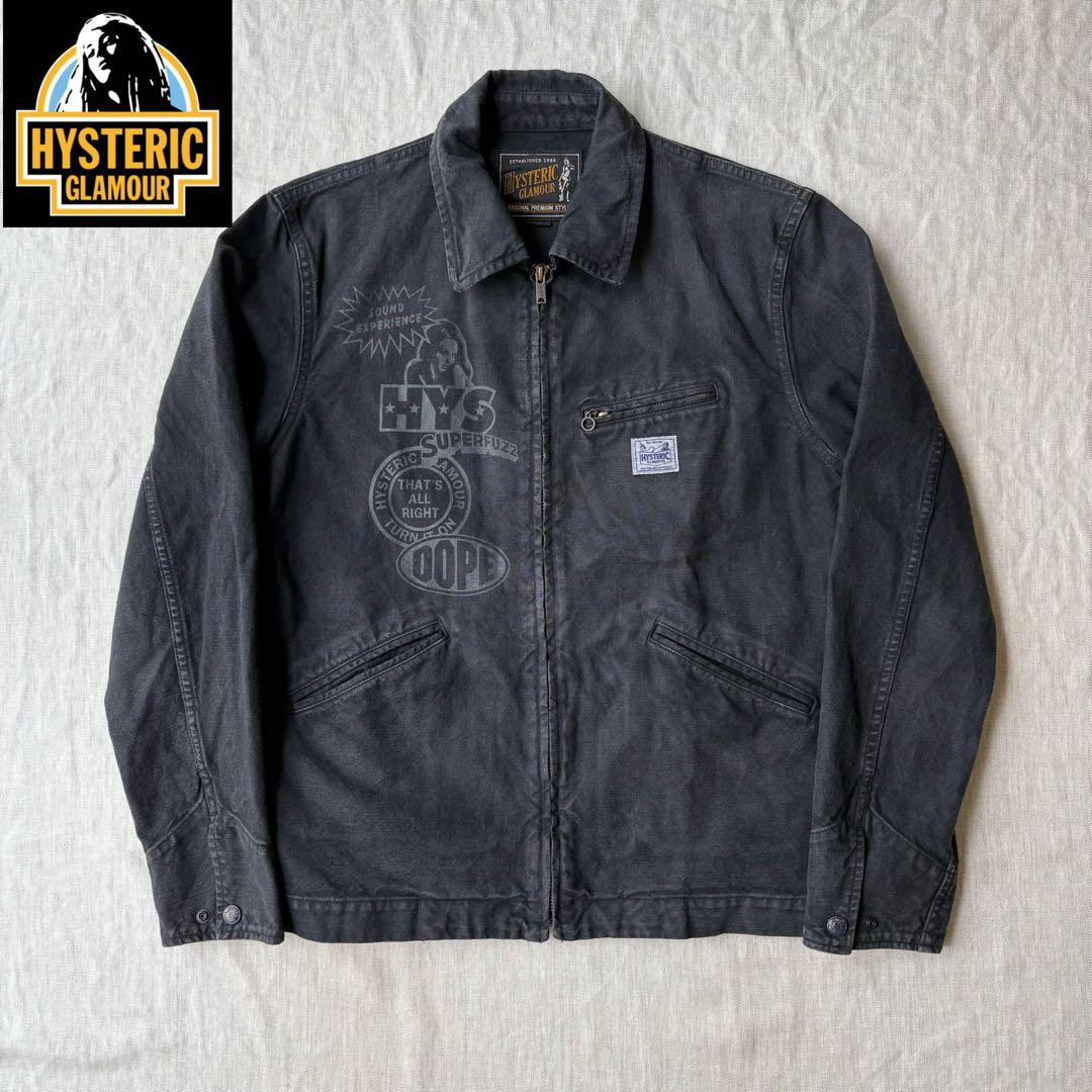 HYSTERIC GLAMOUR ジップ ブラック デニムジャケット フェード