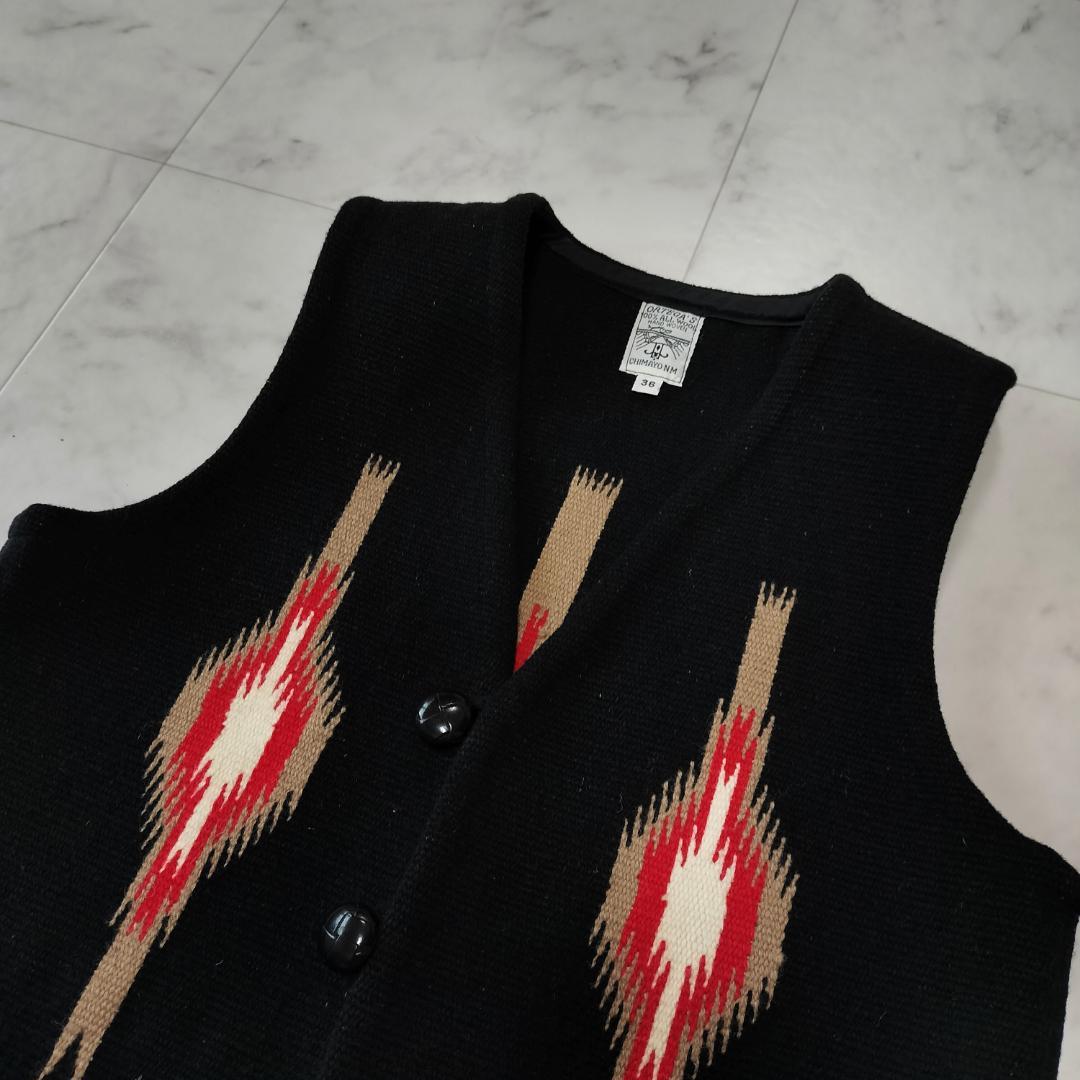 希少 オルテガ 人気カラーブラック 36 スクエアフロントチマヨベスト ポケット