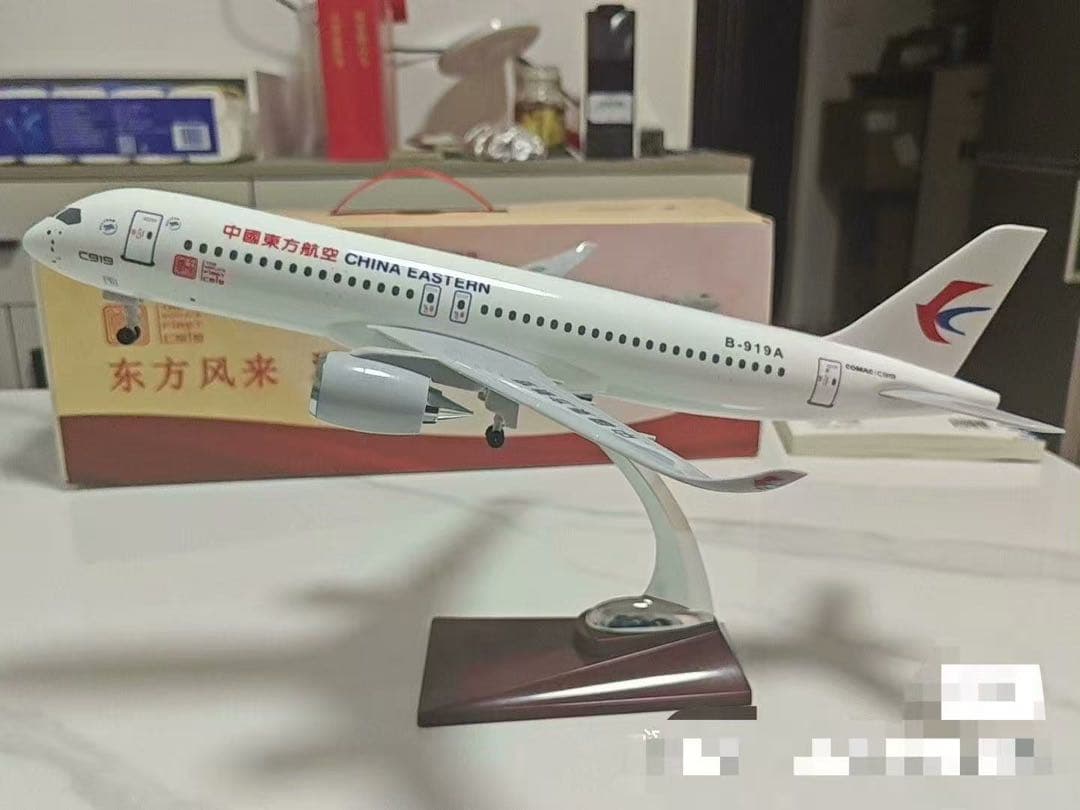 お*ん様 【希少品】C919 1/100 世界初の中国産旅客機 37cm 金属製