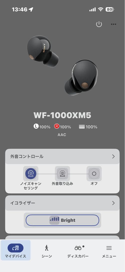 SONY ソニー WF-1000XM5 ブラック ワイヤレスイヤホン