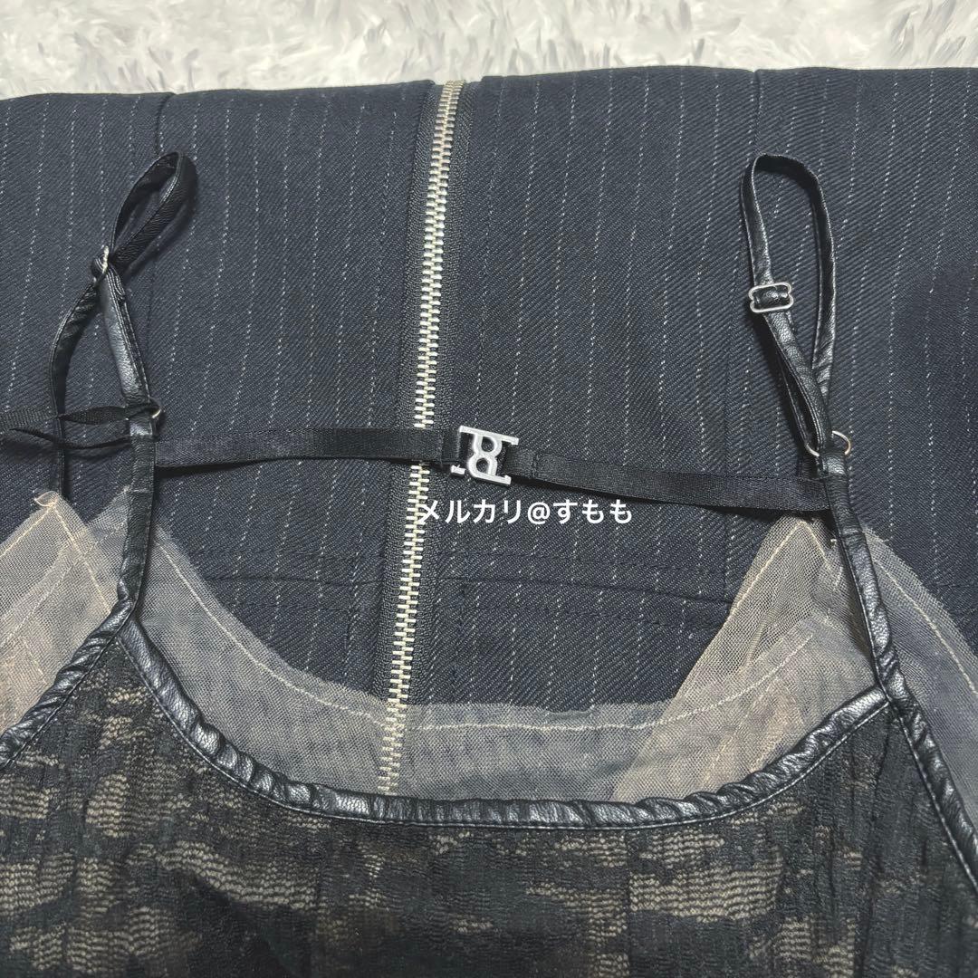 新品タグ付 プランクプロジェクト 23AW レースコンビビスチェ ブラック