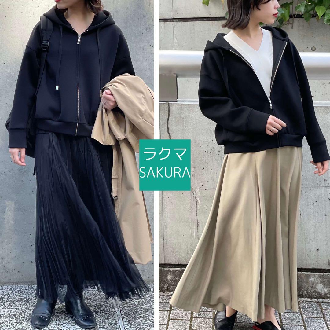 【美品】ダンボールニットジップアップパーカー　エムプルミエ　ブレンヘイム　mid