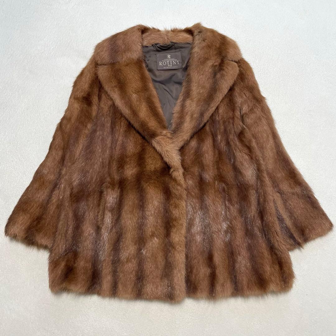 デミバフミンク ミンクファーコート 11 女優襟 ビッグカラー ROTINY