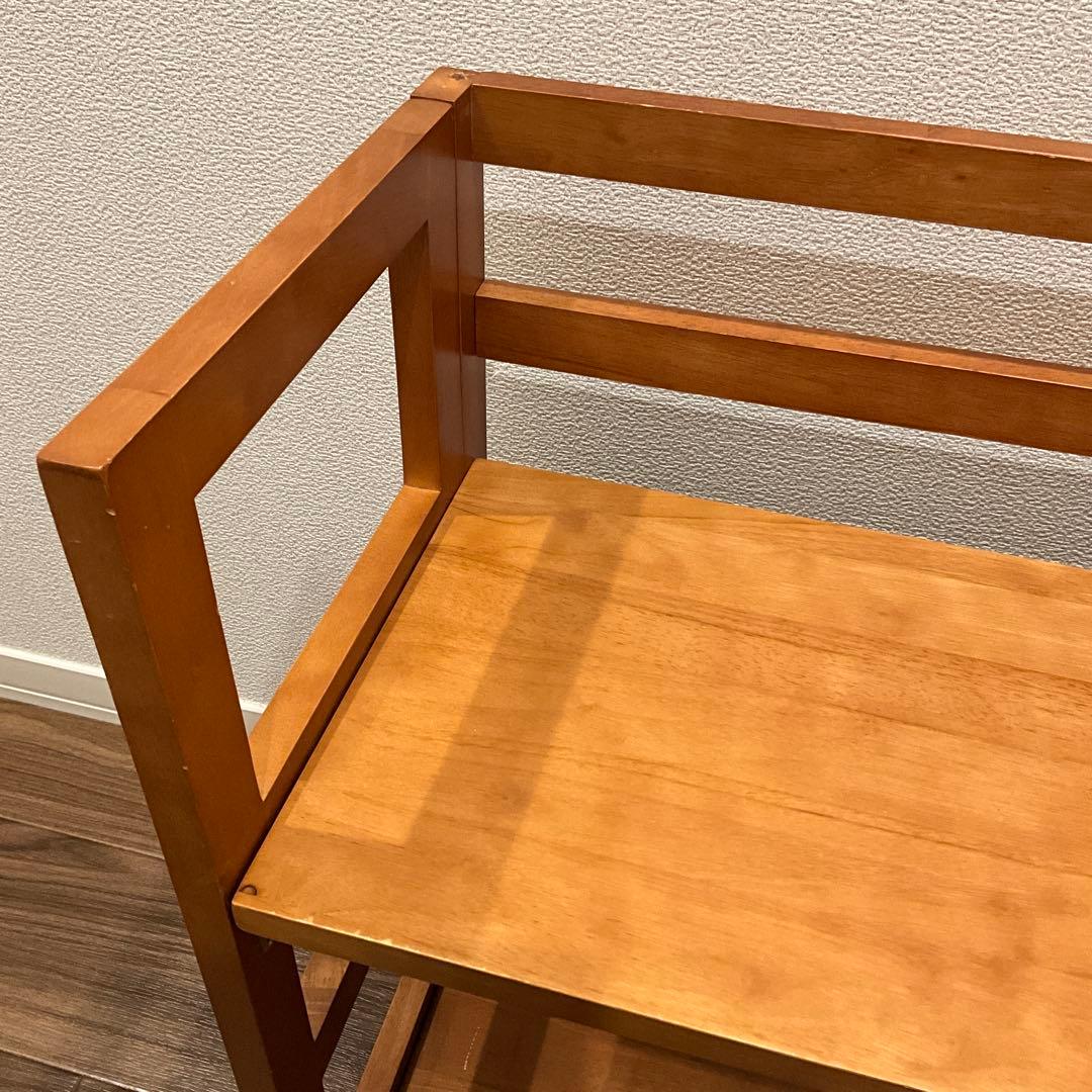 【本棚】折り畳み式　木製ラック　600×300×610（mm）